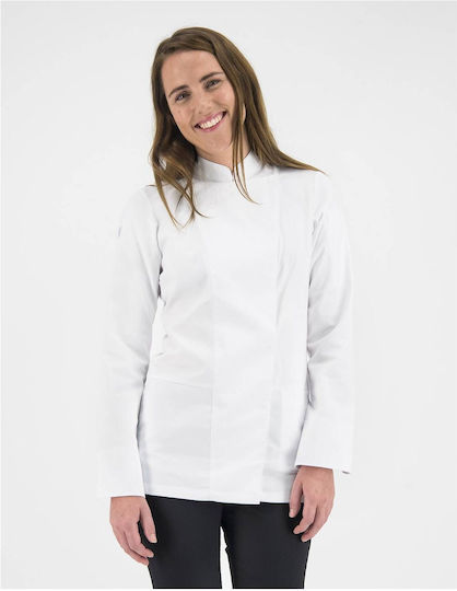Le Nouveau Chef Coat Chef Female White with Long Sleeve Lynn