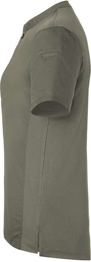 Karlowsky Bluse Koch Damen Khaki mit Kurzärmelig