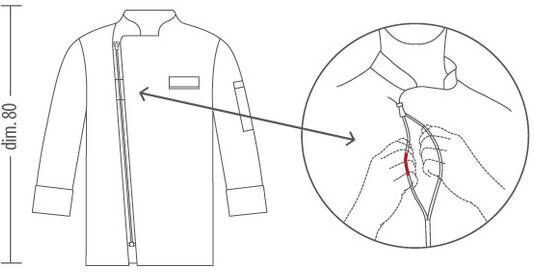 Toma Youniform Coat Chef Gray with Long Sleeve Fast