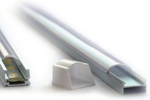 Geyer На открито Алуминиев Профил за LED Лента с Опал Покритие 200x1.5x1.5см.