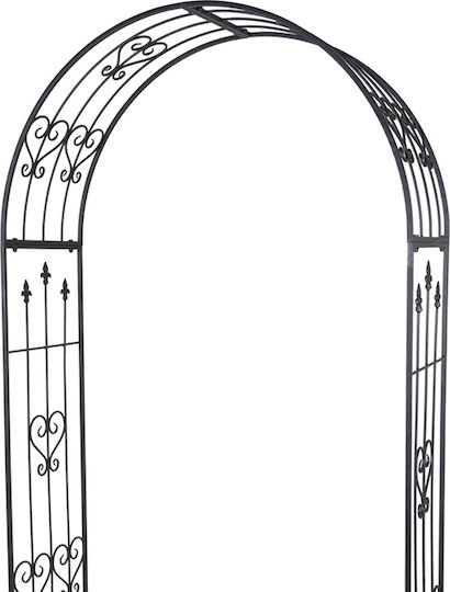 Αψίδα Κήπου από Μέταλλο 136x40x228cm Γκρι 436269 Αψίδα Κήπου από Μέταλλο 136x40x228cm Γκρι 436269