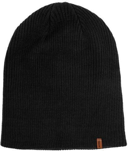 Unisex Set with Beanie Knitted in Black color