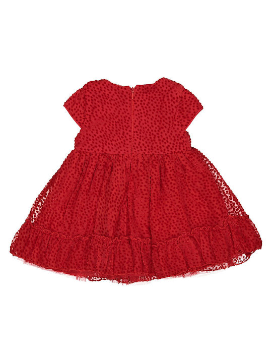 Birba Trybeyond Kids Dress Tulle Polka Dot Red