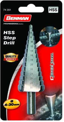 Benman Conical Hss Cutter Bit HSS for Metal \ Plastic 20mm x 22mm