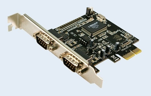 LogiLink PCIe Controller with 2 RS232 DB9 Serial Ports