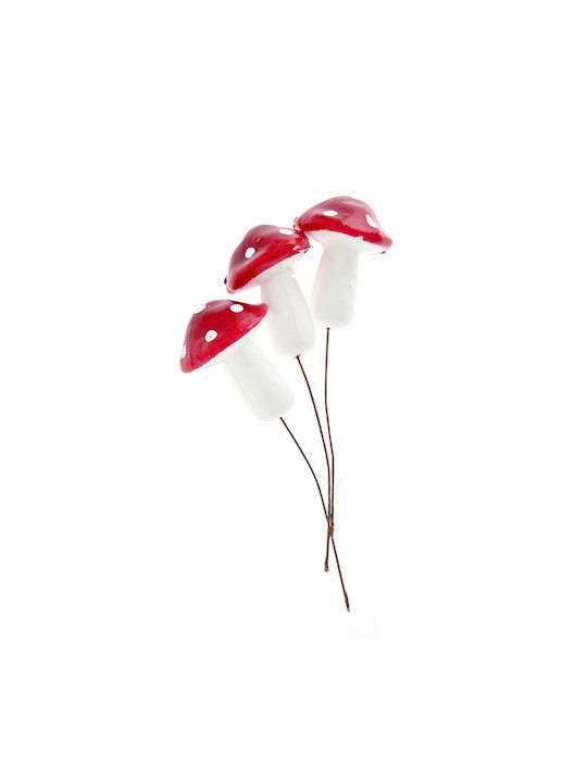 Set Mushroom Ornaments Red 5x6cm 6 Pieces