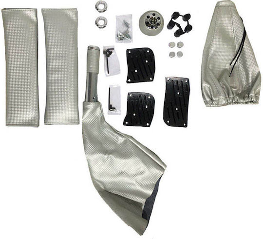 Auto Gs Pedalsatz Universal Aluminium Silber 3Stück