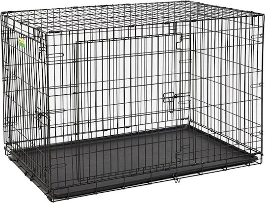 Ikaros Crate Wire Dog Cage XXLarge with 2 Doors Black 122x74.5x80.5cm