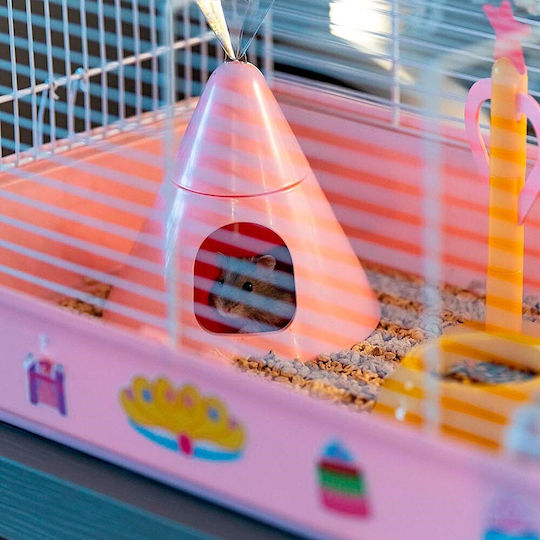 Ferplast Criceti 9 Princess Cușcă Pentru Rozătoare Cușcă Pentru Hamster 46x29.5x23cm Roz 46x29.5x23cm