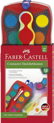 Faber-Castell Connector Aquarellfarbenset Bunte 12Stück 125030