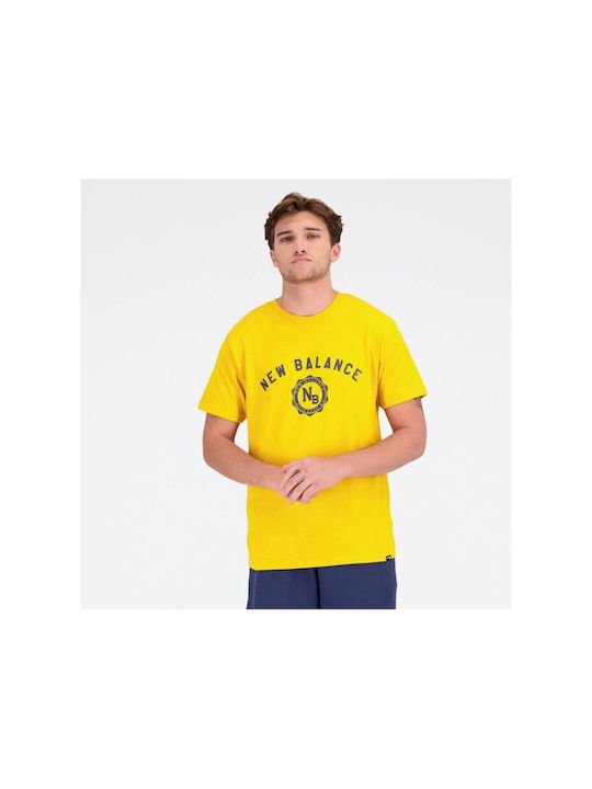 New Balance Ανδρικό Αθλητικό T-shirt Κοντομάνικο Κίτρινο