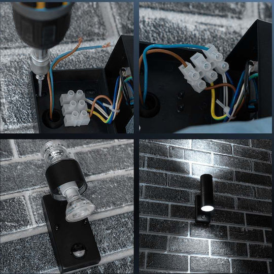123led Wall-Mounted Outdoor Spot Light GU10 IP44 Double Beam