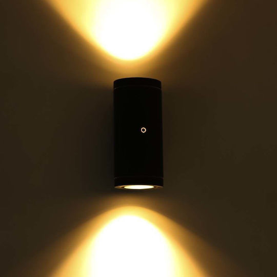 123led Επιτοίχιο Εξωτερικό Σποτ GU10 IP44 Διπλής Δέσμης
