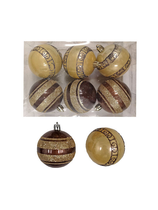 XMASfest Christmas Ball Ornament Gold 6x6cm 6pcs 93-2825