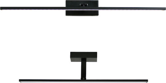 Gekas Capri Modern Lamp Bathroom with Integrated LED and Warm White Light Black 60cm