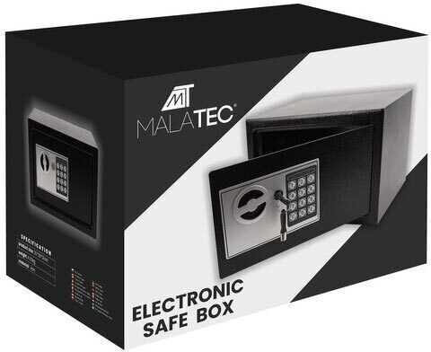 Malatec Tresor mit digitalem Schloss Abmessungen H31xB20xH20cm mit Gewicht 3.982kg 22627
