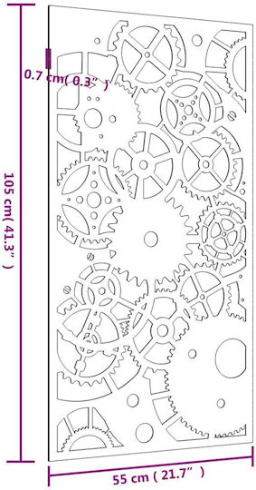 vidaXL Wall Decoration Garden Metal 105cmx55cmx0.7cm 824492