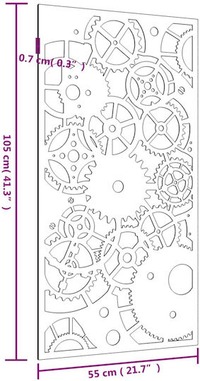 vidaXL Wall Decoration Garden Metal 105cmx55cmx0.7cm 824492