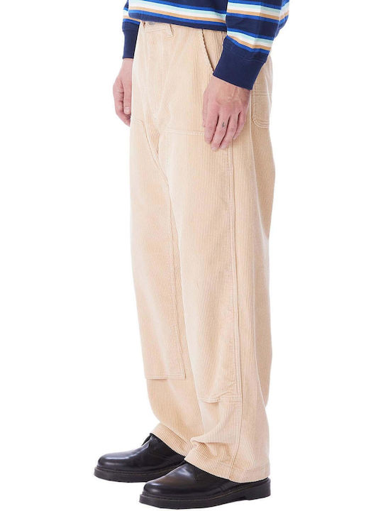 Pantaloni cu Croială Largă Alb