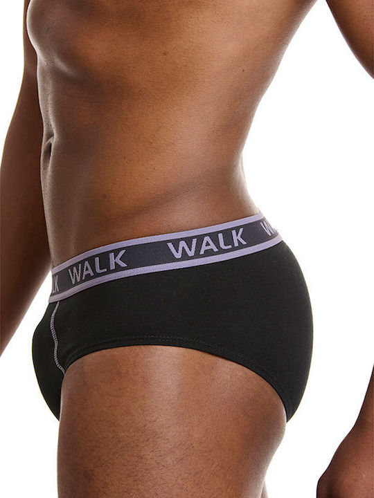 Men's Slips Black Purple/Turquoise 2Pack