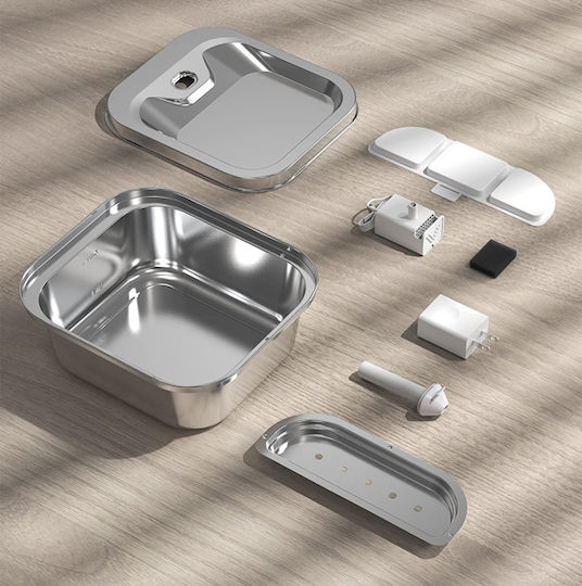 Bruno Automatic Stainless Steel Bowl Water for Dog & Cat 4lt 11cm in Silver Color