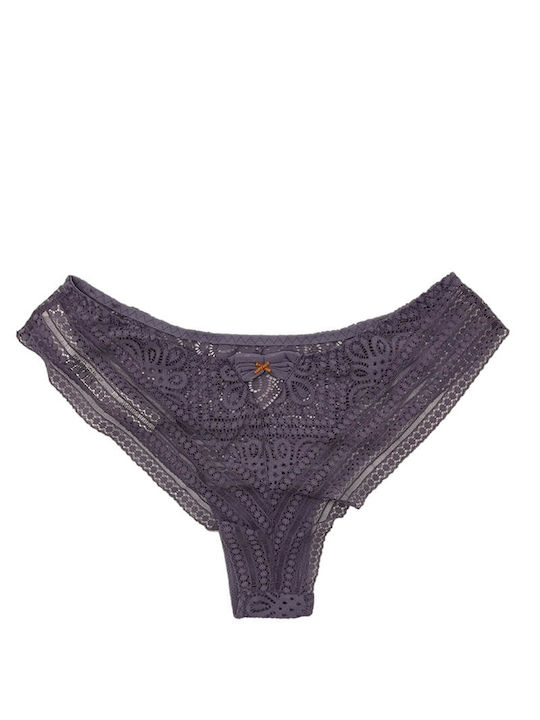 Leilieve Cotton Women's Brazil with Lace Purple