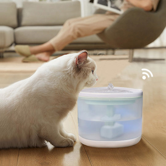 Bruno Automatic Bowl made of ABS Plastic Water for Dog & Cat 2.5lt 14cm in White Color