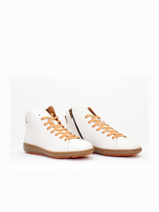 On Foot Women's Leather Boots White