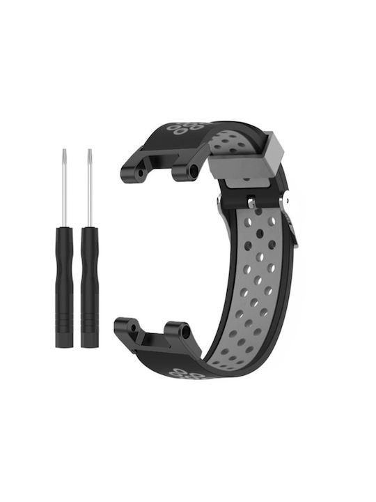 Amazfit T-Rex T-Rex Pro Ares 3-Reihige Löcher Zwei-Farben Silikon Tragbare Bänder Schwarz Grau