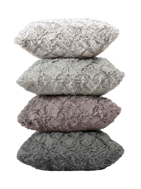 Madi Διακοσμητική Μαξιλαροθήκη Oblong από Γούνα Taupe 50x50εκ.