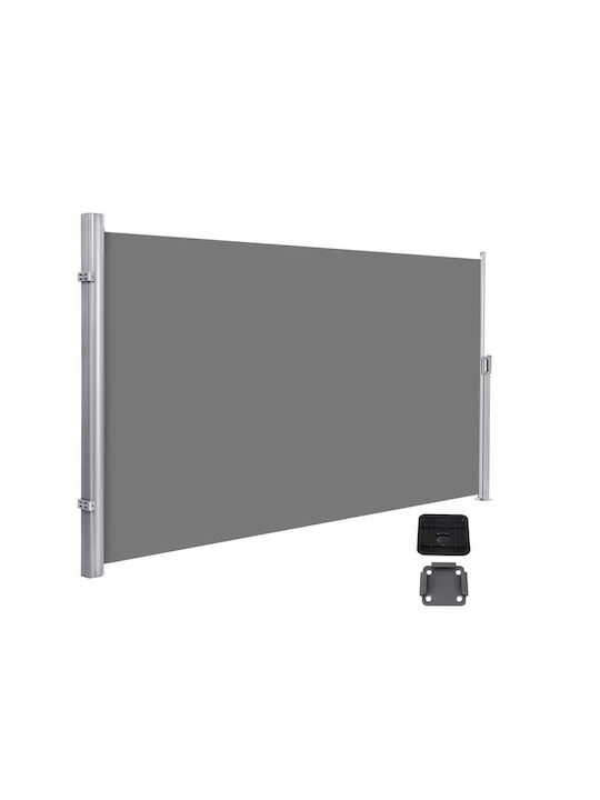 Songmics Πλαϊνό Ρολό Σκίασης Κήπου Γκρι 3.5x1.8m