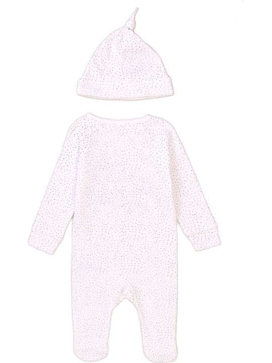 Minoti Babystrampler Langärmliges mit Mütze Weiß
