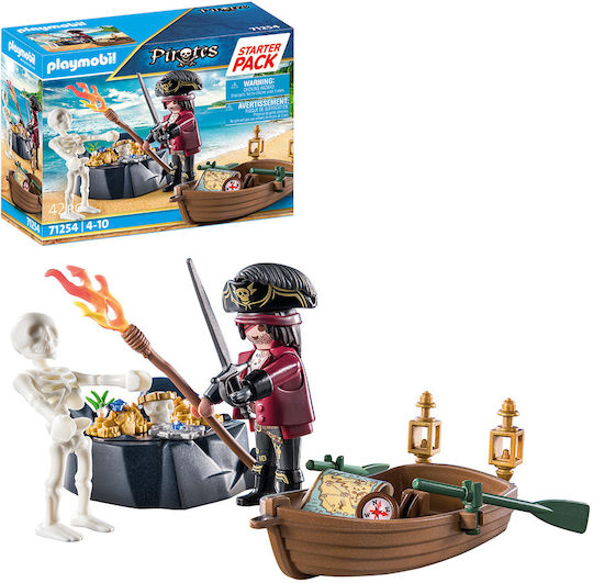 Playmobil Piraten Pirat mit Boot & Schatz für 4-10 Jahre