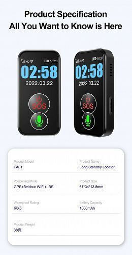 Mini GPS Tracker FA81 GSM / GPRS για Αντικείμενα με Συναγερμό