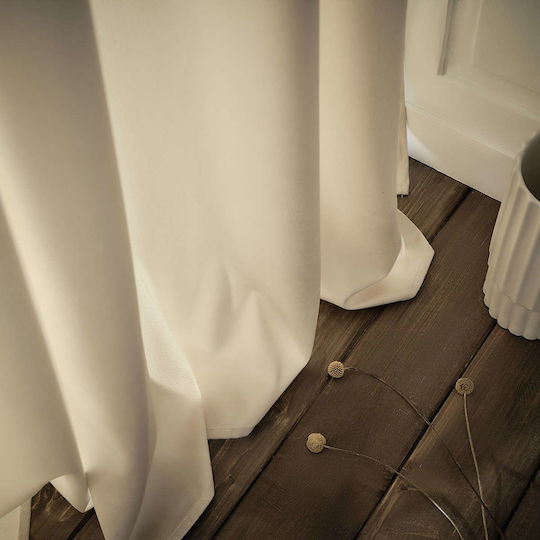 Gofis Home Κουρτίνα με Τρουκς Winter 711/05 Εκρού 140x280εκ.