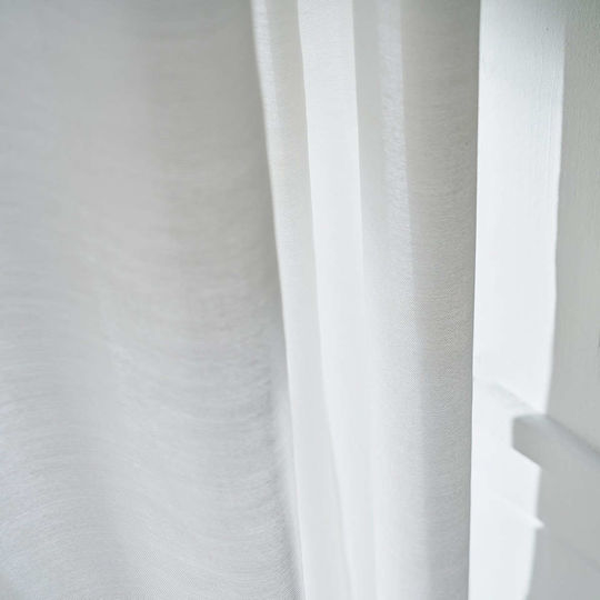 Gofis Home Κουρτίνα με Τρουκς Renata 506/05 Λευκή 140x280εκ.