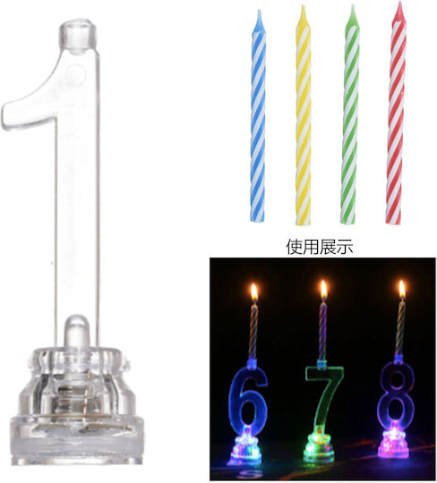 Tpster Birthday Candle Number Multicolored 5pcs 26500