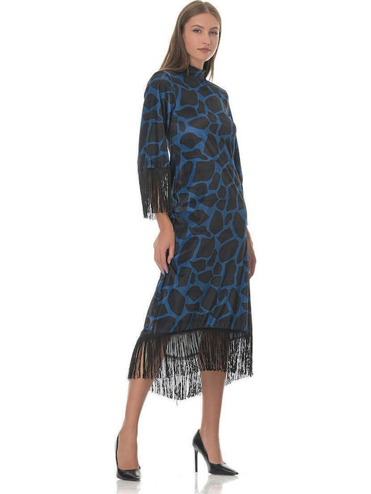 Midi Evening Dress Blue