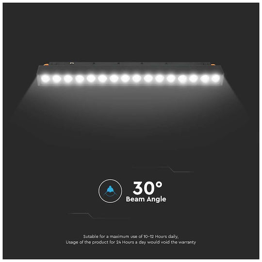 V-TAC Commercial Linear LED Ceiling Light 14W Warm to Cool White IP20