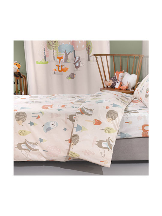 Saint Clair Sheet Set Single with Elastic Band Cotton Pudra (#D8BFD8) 100x200cm