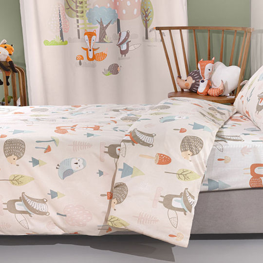 Saint Clair Sheet Set Single with Elastic Band Cotton Pudra (#D8BFD8) 100x200cm