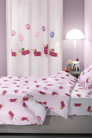 Saint Clair Sheet Set Single Cotton Pet Fuchsia 165x250cm 2pcs