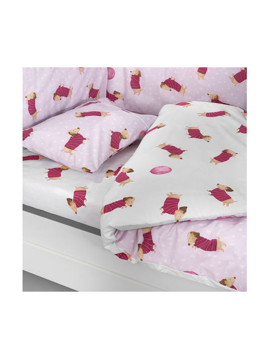 Saint Clair Baby Sheets Set Crib Cotton Fuchsia 115x170cm 3pcs