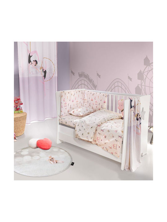 Saint Clair Σετ Βρεφικά Σεντόνια Κούνιας Βαμβακερά Pinky 115x170εκ. 3τμχ