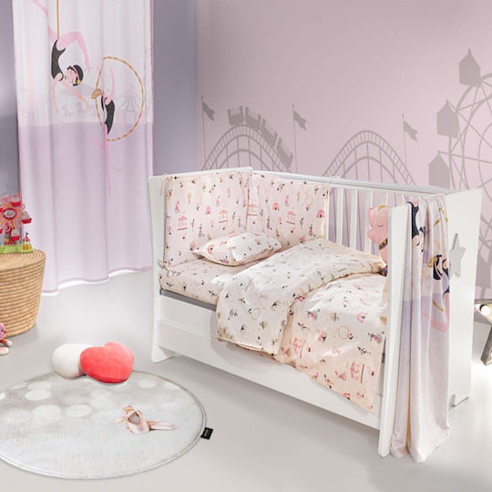 Saint Clair Σετ Βρεφικά Σεντόνια Κούνιας Βαμβακερά Pinky 115x170εκ. 3τμχ