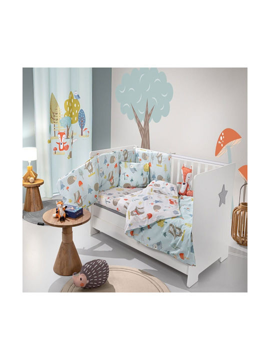 Saint Clair Set Baby Bettlaken Für Krippe Baumwolle Grün 115x170cm 3Stück
