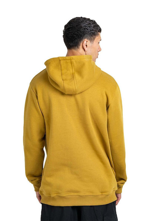 Reell Men's Sweatshirt with Hood and Pockets Yellow