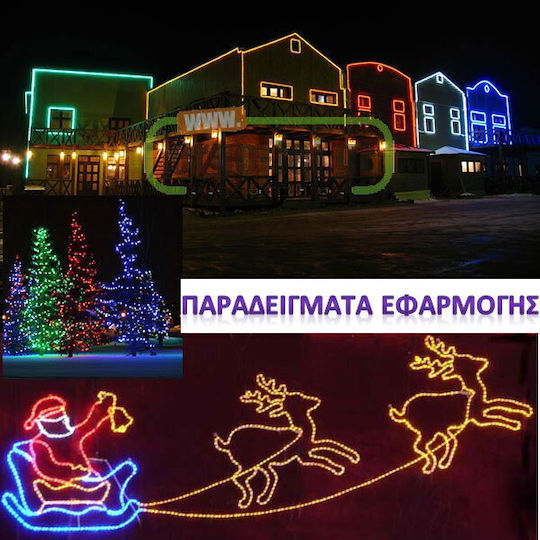 Eurolamp Χριστουγεννιάτικος Φωτοσωλήνας σε Σχήμα Νιφάδα Λευκή 59x50εκ.