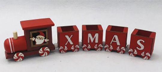 Iliadis Christmas Wooden Figure Train Length 6cm Xmas