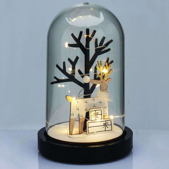 Christmas Illuminated Decorative Bulb with Trees 11x11x19cm